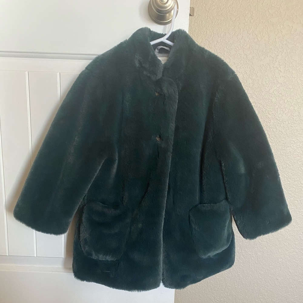 Mango kids faux-fur jacket. In perfect condition, only worn a handful of times